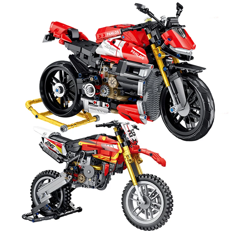 

High Tech Expert Design Racing Motorcycle Model Car Building Block High Speed Racing Motorcycle Children's Birthday Gifts Boys