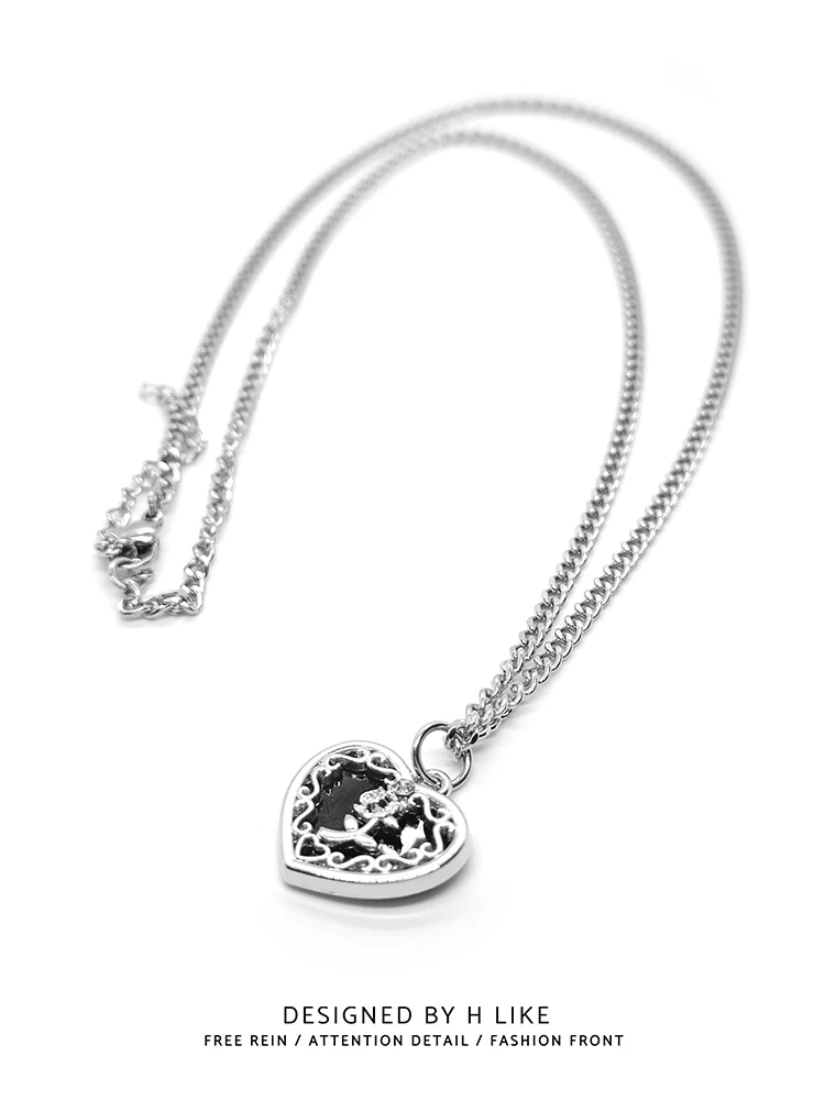 Любовное брендовое ожерелье с черной нижней розой кулон ювелирные изделия