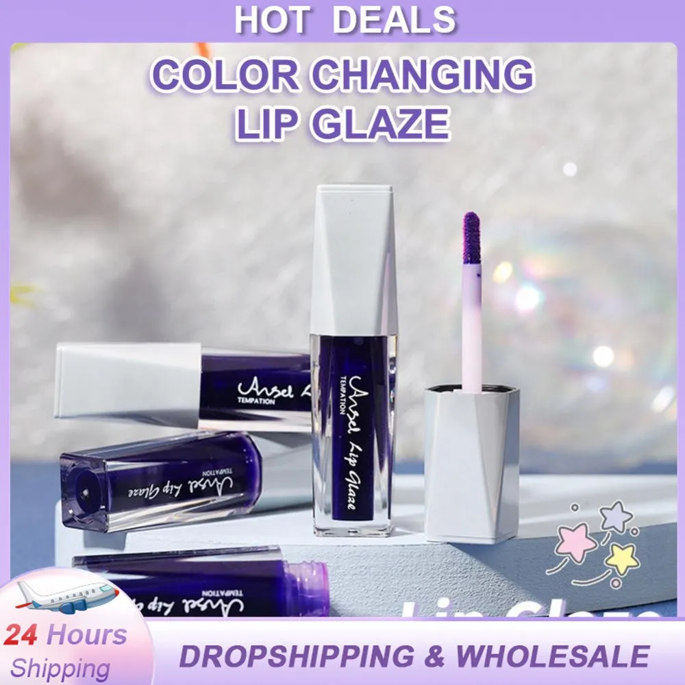 

Sexy Blue Rose Change Color Lip Glaze Mirror Water Lip Gloss Waterproof Long Lasting Lip Tint Lip Beauty Makeup Cosmetic TSLM1