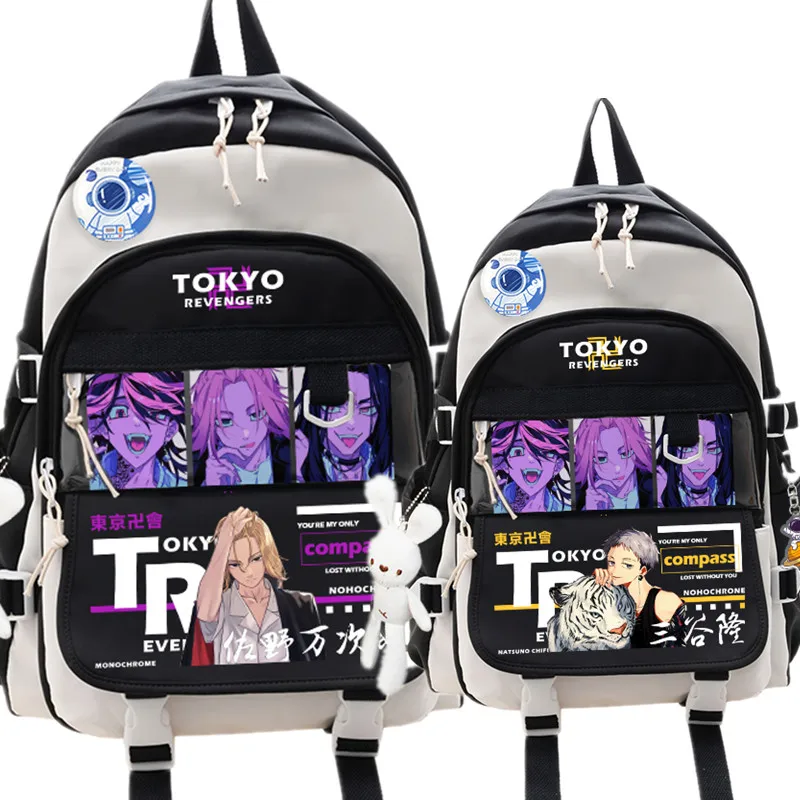 Tokyo Revengers Anime Waterproof Backpack Travel School Book Students Messenger Laptop Mochila Kids Boy Girl Bag
