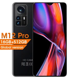 2022global version m12 pro smartphone 16gb 512gb android 11 celular 48mp camera 6000mah face id unlocked 5g phone mobile phones free global shipping