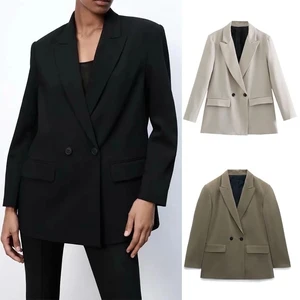 Woman 2022 Loose Double-breasted Blazer Suit Collar Button 9-Color Suit women's Jackets Suits Jacket in Pakistan