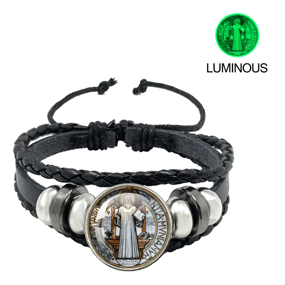 Светящийся стеклянный купол Святого Бенедикта Сан-Бенито регулируемая кнопка