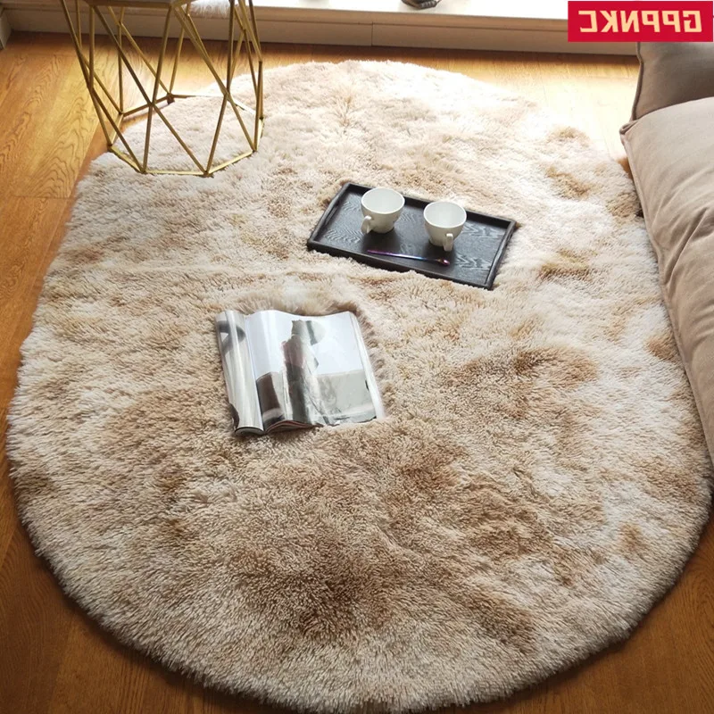 

Bedroom Bedside Girl Large Area Oval Table Carpet Home Living Room Light Luxury Customization