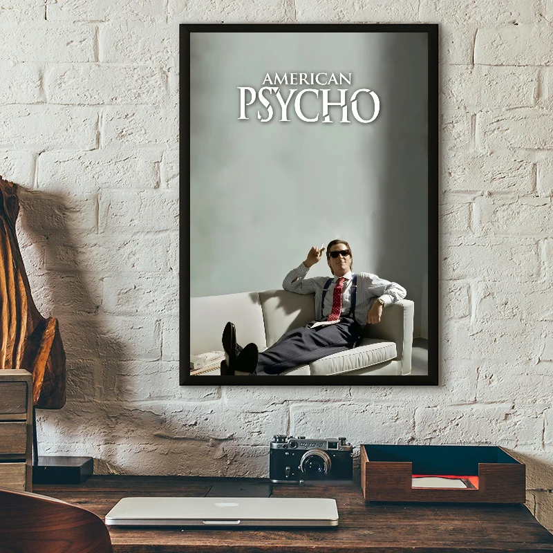 A-American P-Psycho постер фильма самоклеящаяся художественная водостойкая бумажная