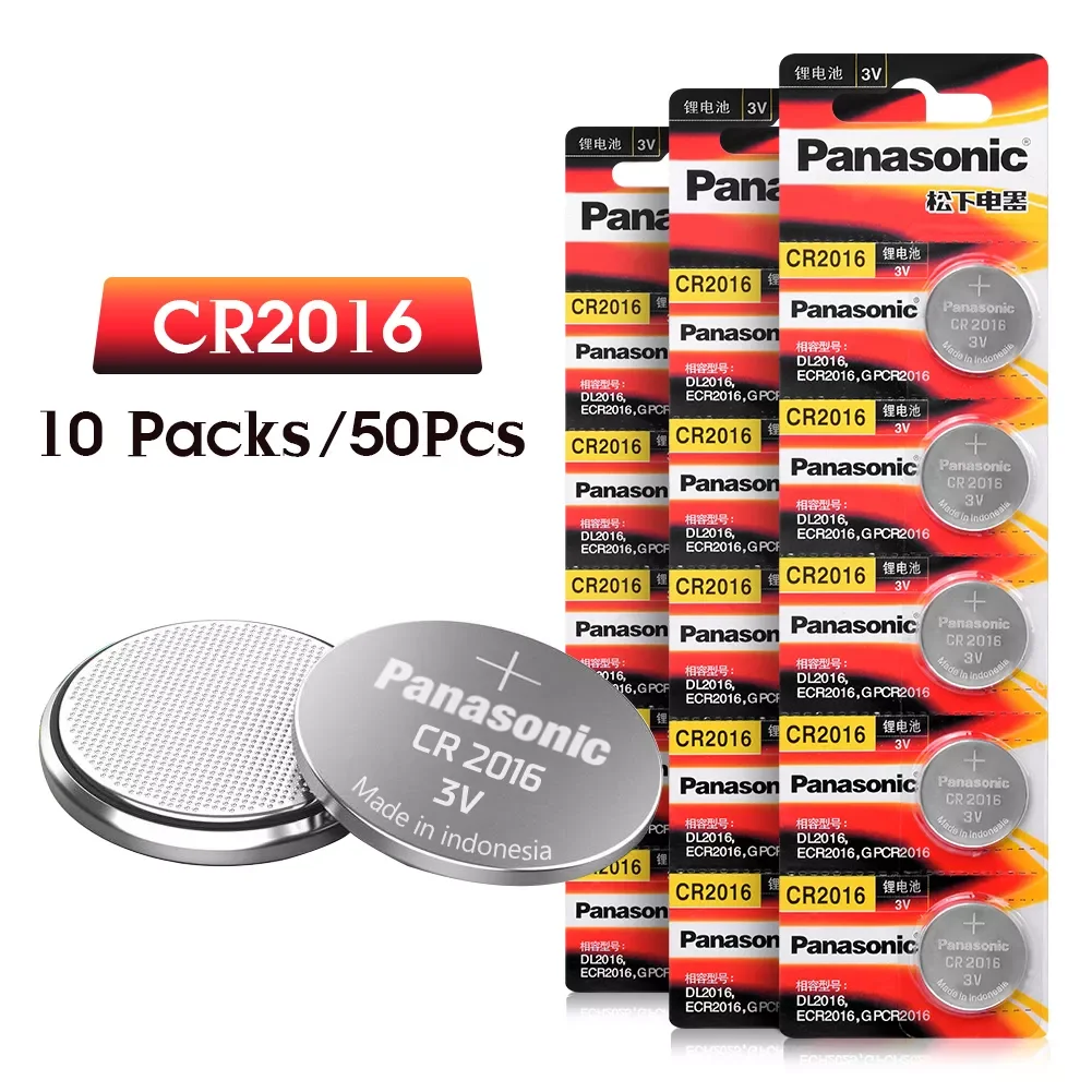 

50 PCS original brand for PANASONIC cr2016 BR2016 DL2016 LM2016 KCR2016 ECR2016 3v button cell coin lithium batteries for watch