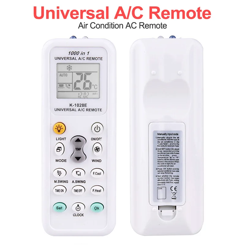 

ABS Replacement Television Smart TV English K-1028E Air Conditioning Universal Remote Control Air Conditioner