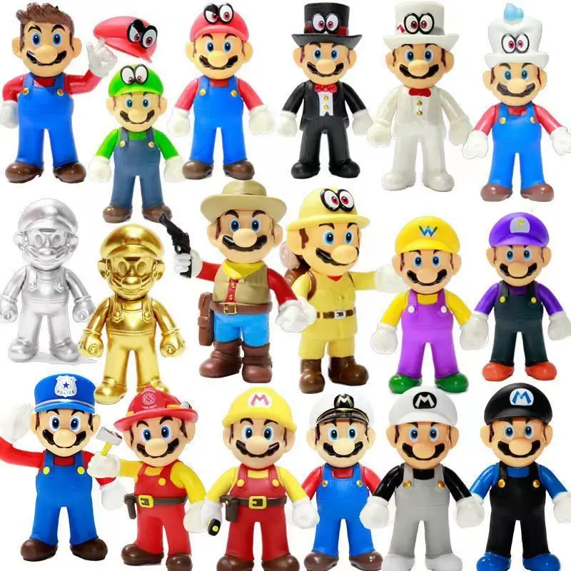 

Экшн-игрушка серии Super Mario, кукла Братья Марио, принцесса, гриб, Мультяшные игрушки ручной работы, рождественские подарки, украшения