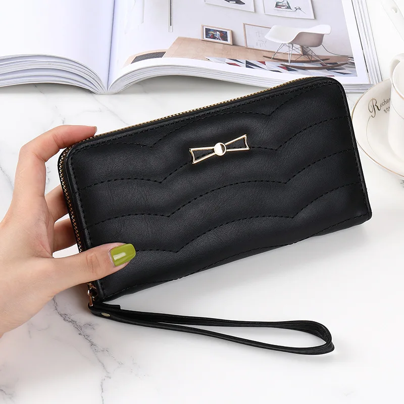 Black Long designer Wallets Women Wallet Credit Card Holder Purse Luxury Wristlet Wallet For Women Sac pochette femme