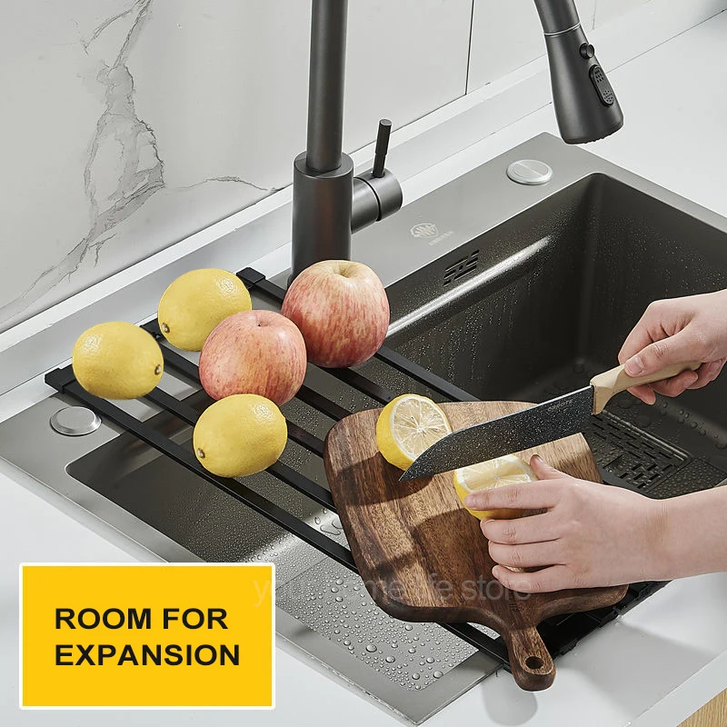 

Portable Roll up Dish Drying Rack Over The Sink for Kitchen Aluminum Dish Rack No mildew Foldable Dish Drying Racks No rust