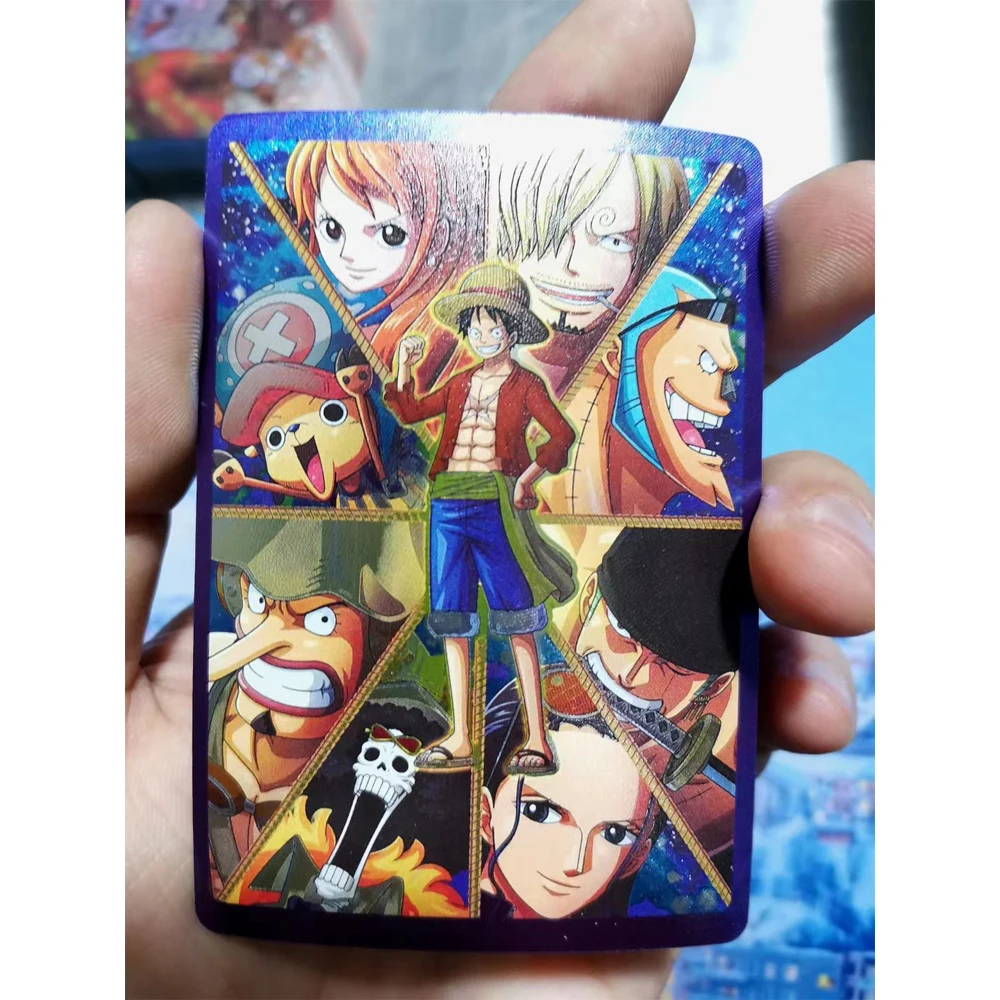 9 шт./набор цельные преломляющие флэш-карты Луффи кайдоу Сабо Шанкс флотская