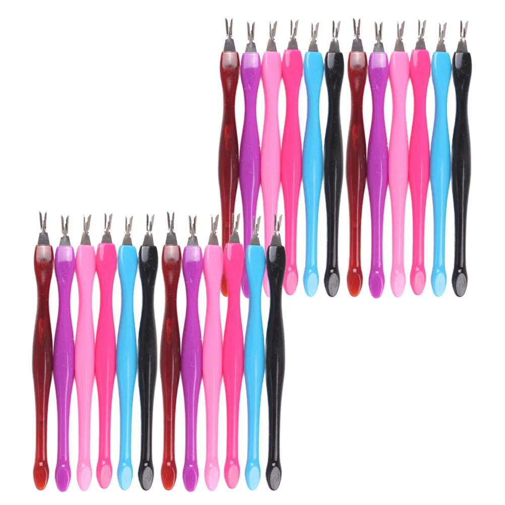

48pcs Cuticle Remover Trimmer Pusher with Double Push Manicure Dead Skin Removal Fork