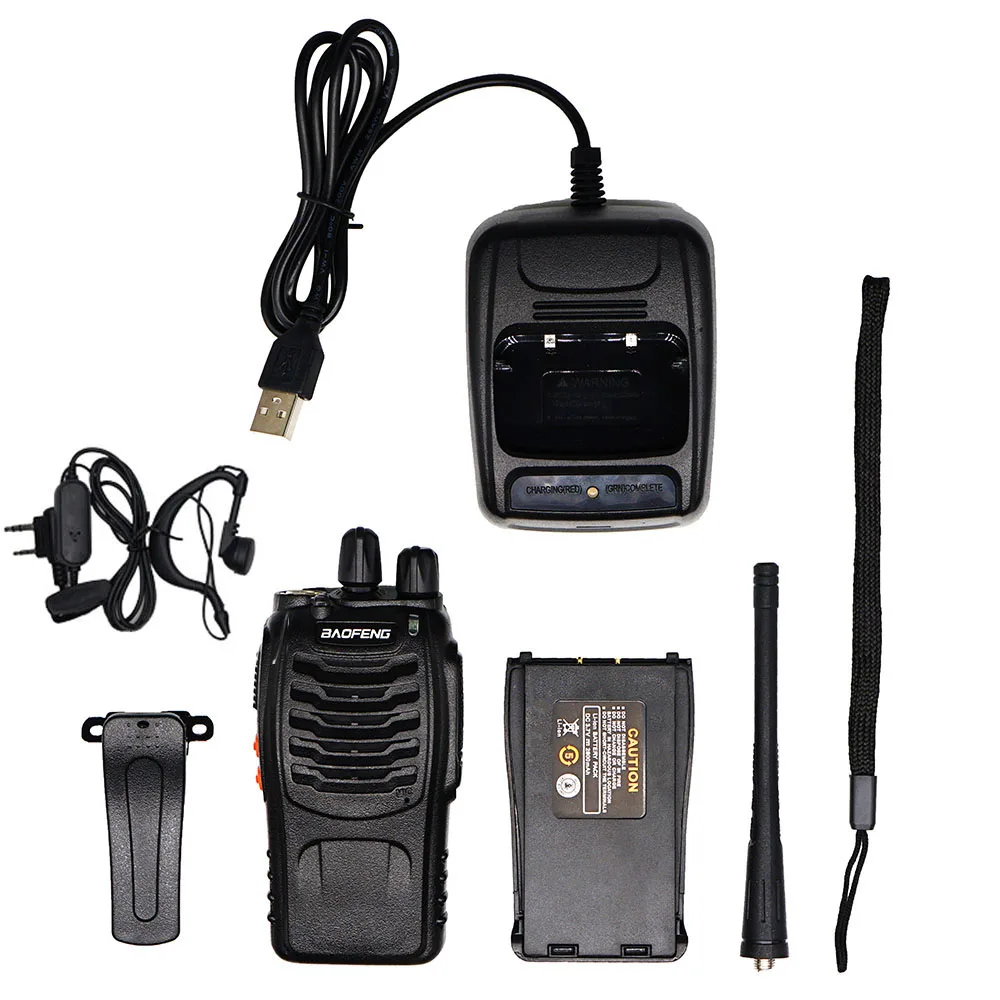 10Pcs/Lot Baofeng BF-888S Walkie Talkie Two-way Radio Set BF-888s 5W UHF 400-470MHz 16CH Walkie-talkie Radios Transceiver