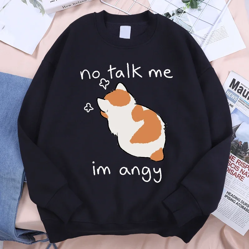 Толстовка с принтом No Talk Me I Anay для мужчин и женщин модная осенняя одежда Простое