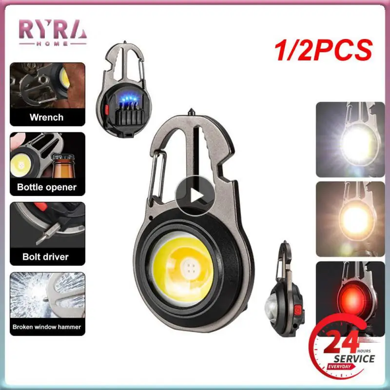 

1/2 шт., портативный многофункциональный фонарик