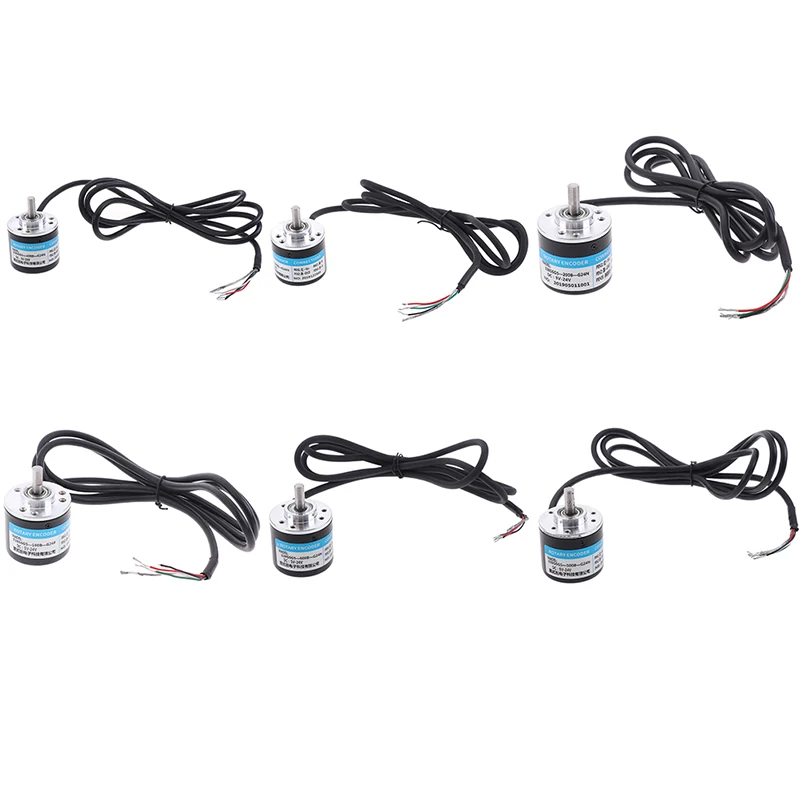 

100/200/360/400/500/600P/R Photoelectric Incremental Rotary Encoder 5V-24V Dropshipping