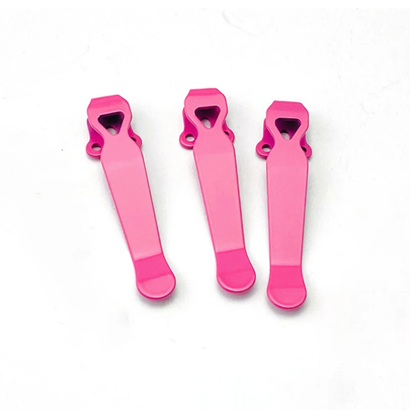 

3pcs/lot Titanium Alloy Pink Knife Pocket Clips Back Clamp For Benchmade Bugout 535 Griptillian 551 710 730 940 Emerson ProTech
