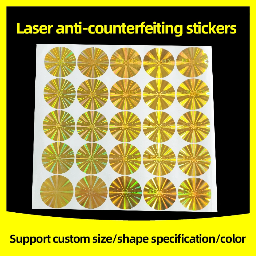 Holographic Anti-Counterfeiting Security Label, Void Seal Warranty Tamper-Proof 3D Laser Sticker, Custom Logo