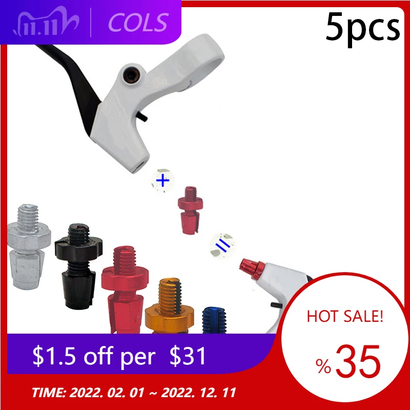 

5pcs Bicycle MTB Bike Brake Lever Nut Adjustment Screw 7mm Thread Accessories Aluminum Alloy Bike Bicycle Cycling Screws Parts
