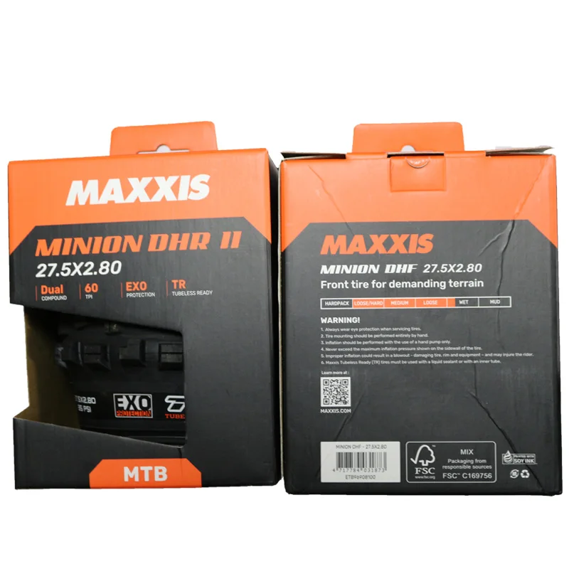 Фото MAXXIS MINION DHR II DHF шины для горных велосипедов бескамерные противопрокольные шины для горного велосипеда 26 27,5 29-дюймовые велосипедные шины №2