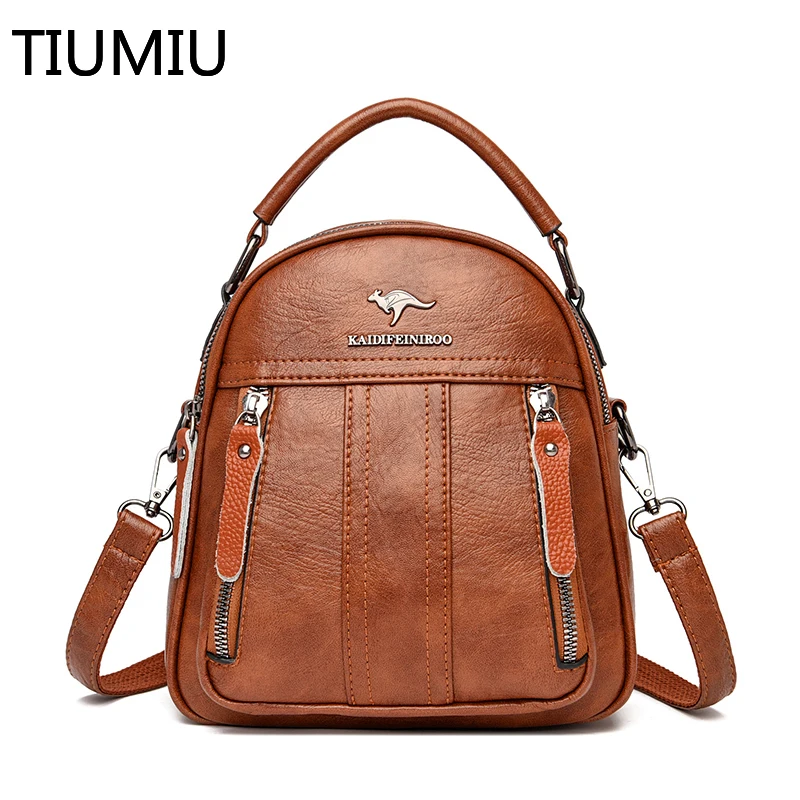 

Multifunctional Lady Bag New Fashion Female Small Travel Backpack Elegant Girl Backpack Messenger Bag Simple Leisure Handbag