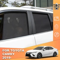 for toyota camry 2018 2019 2020 2021 rear side window sun shade shield magnetic car sunshade front windshield mesh frame curtain