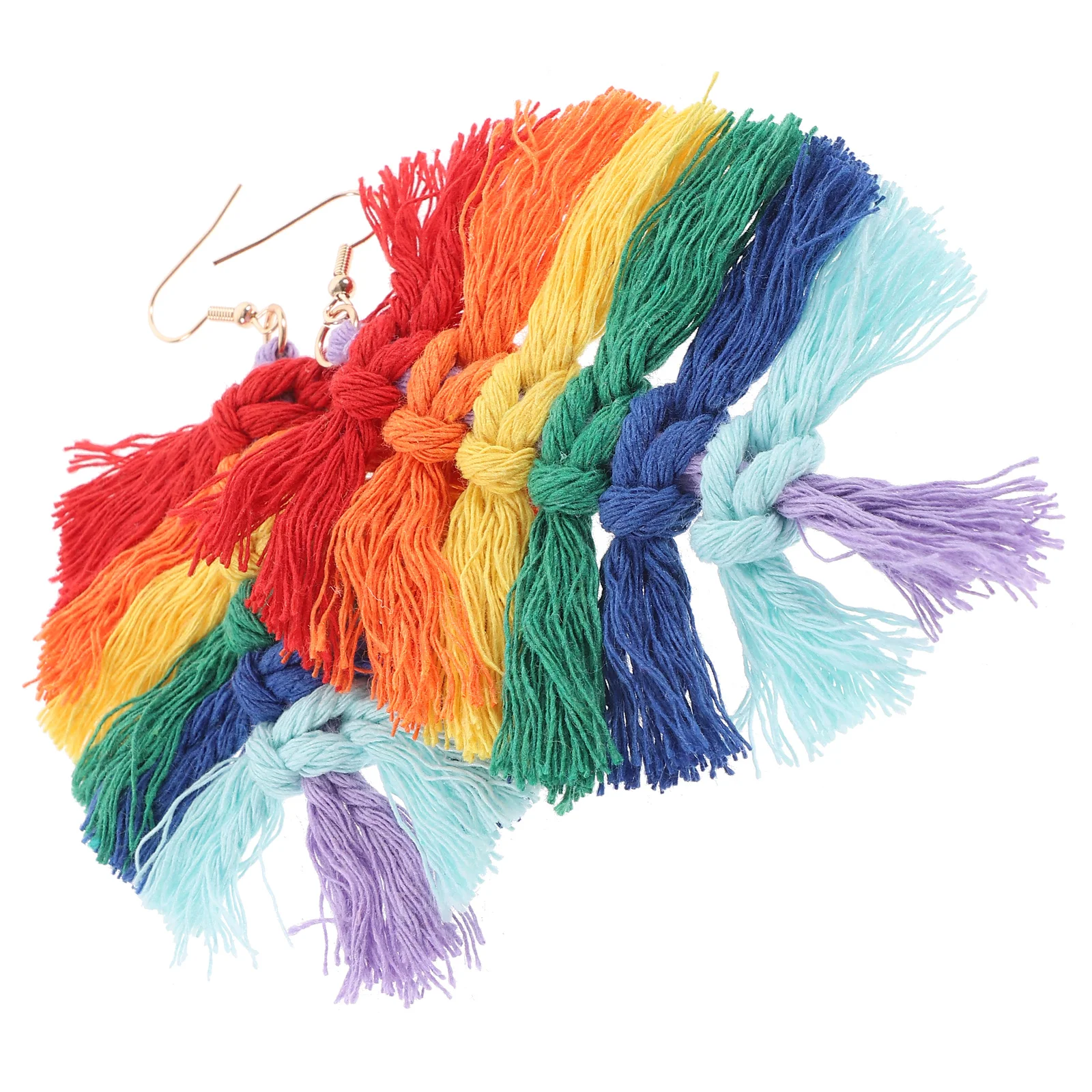 

Earring Tassel Earrings Studs Gift Rainbow Drop Hook Bohemian Women Fashion Accessories Miss