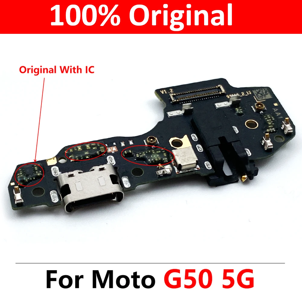 

100% Original New For Motolora Moto G50 5G USB Port Charger Dock Connector Charging Board FLex Cable Mic Microphone Board