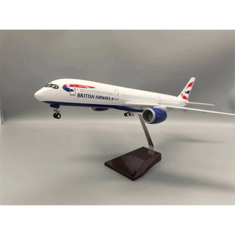 Фото 1/130 Scale 43CM Airplane A350 Dreamliner Aircraft BRITISH AIRWAYS Airlines Model Light Wheel Diecast Resin Plane Collection №5