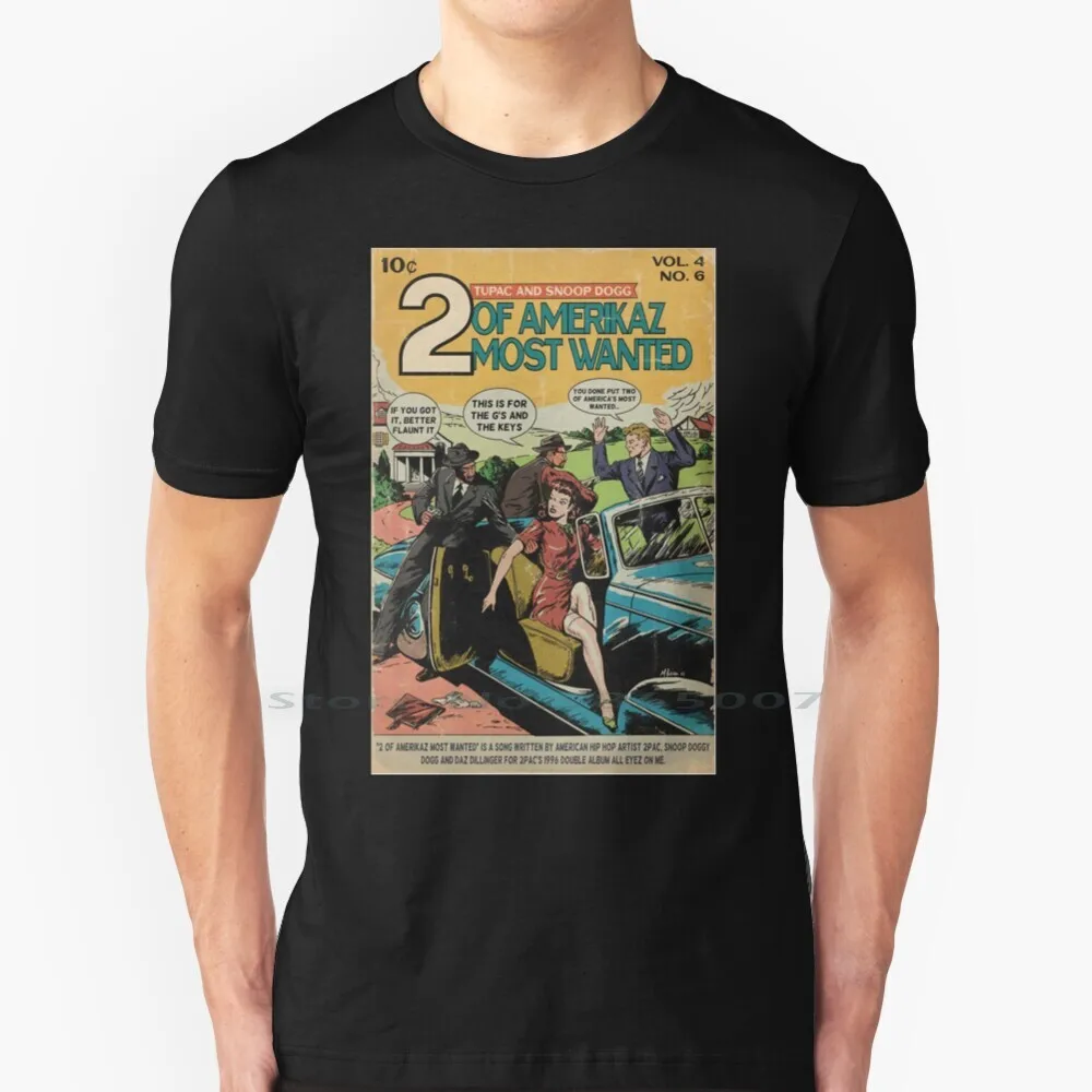

Amerikaz Most Wanted Comic Book T Shirt 100% Cotton Kicir Comic Book 2pac Snoop Comic Book Big Size 6xl Tee Gift Fashion
