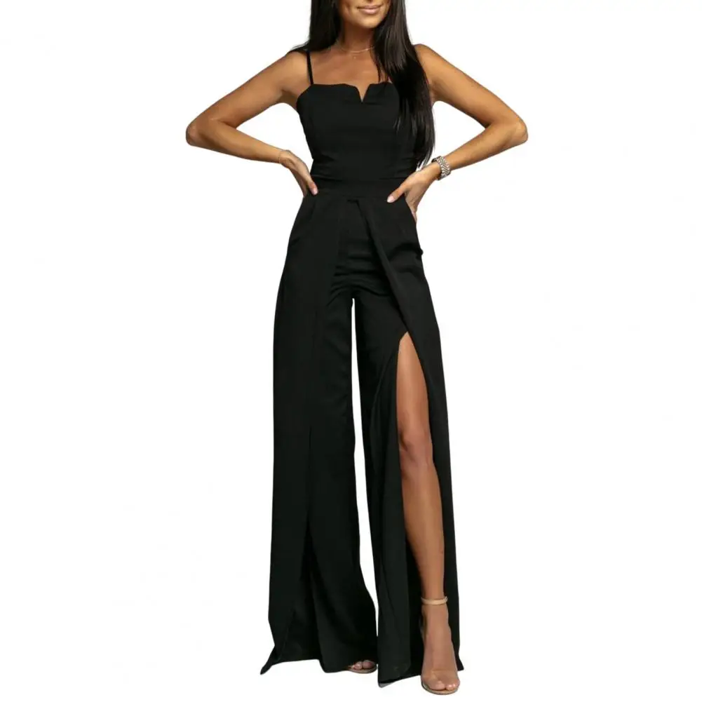 

Popular Suspender Romper Slim Fit Sexy Jumpsuit Full Length Casual Elegant Evening Long Jumpsuit Versatile