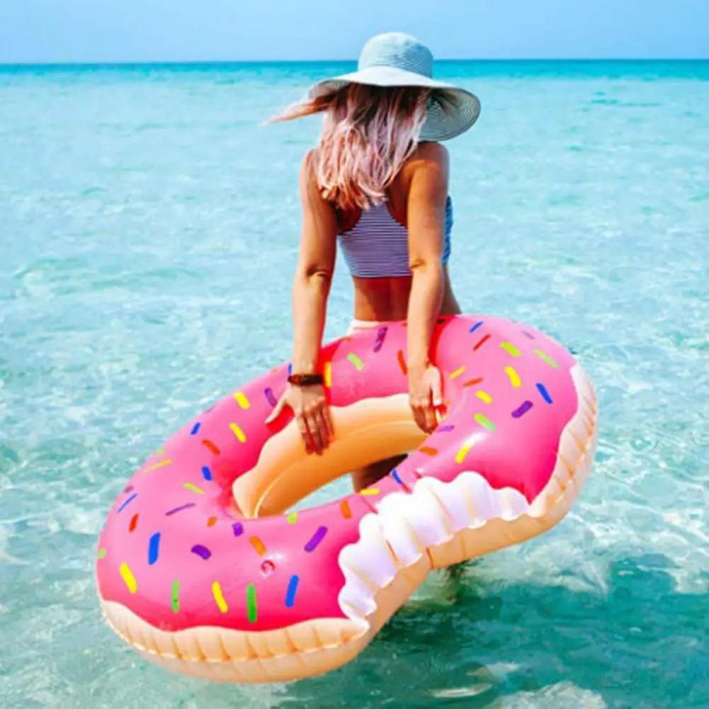 

Adult Swim Ring Inflatable Doughnut Shape Water Entertainment Summer Pool Beach Party Toys bouee gonflable piscine