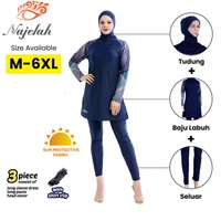 burkini muslim full cover ups for swimwear modest swimsuit hijab islamic 3pcs long sleeve swimming suit plus size swim bathing