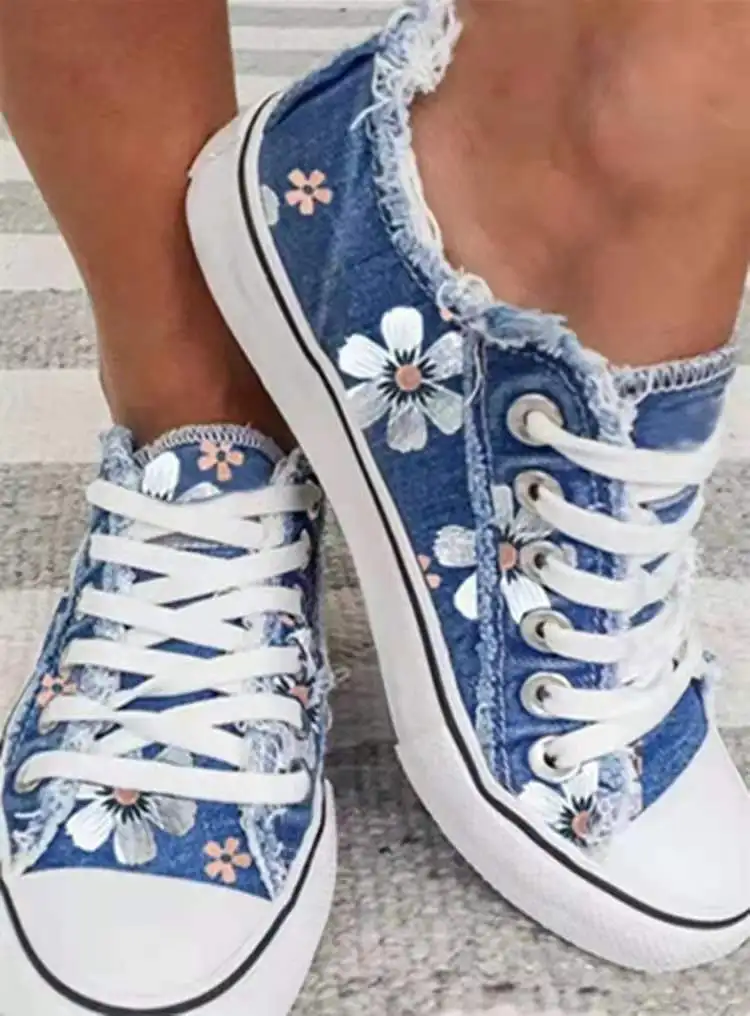 

Hot Sale Retro Plus Size Shoes Women's 2022 Low-top Canvas Trendy Female Students Flat Lace-up Sneakers Casual Shoes Women