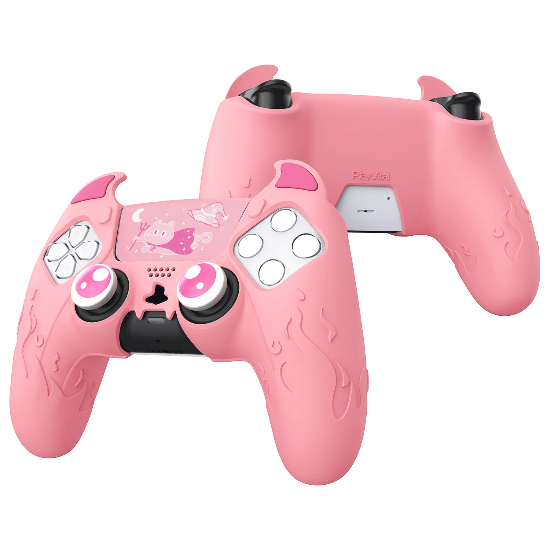 Силиконовый чехол PlayVital Cute Demon Controller для PS5