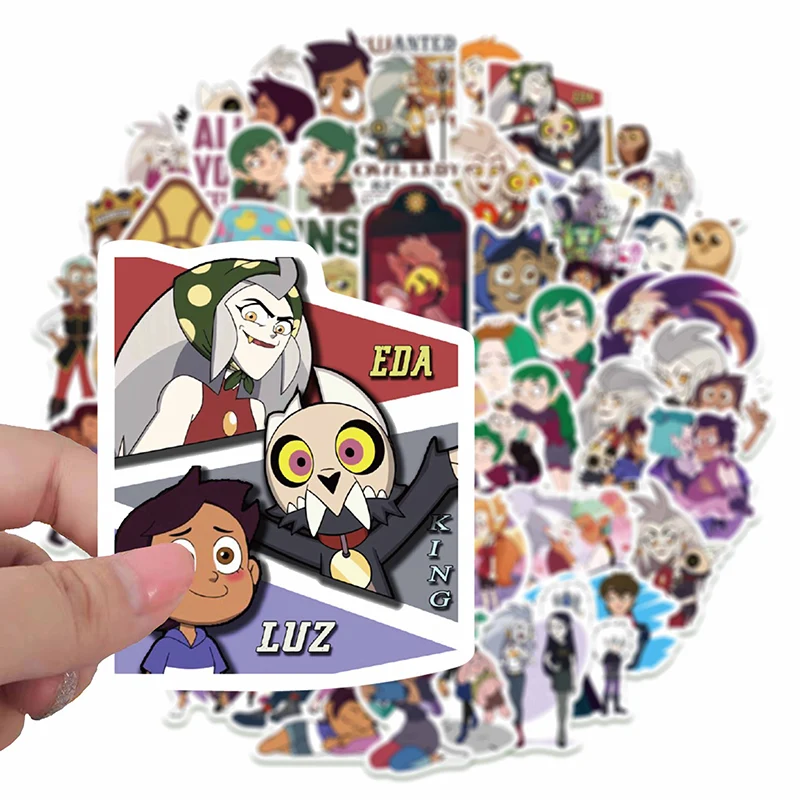 

100PCS Anime The Owl House Stickers Cartoon Personality Laptop Suitcase DIY Waterproof PVC Helmet Stationery Sticker for Kids
