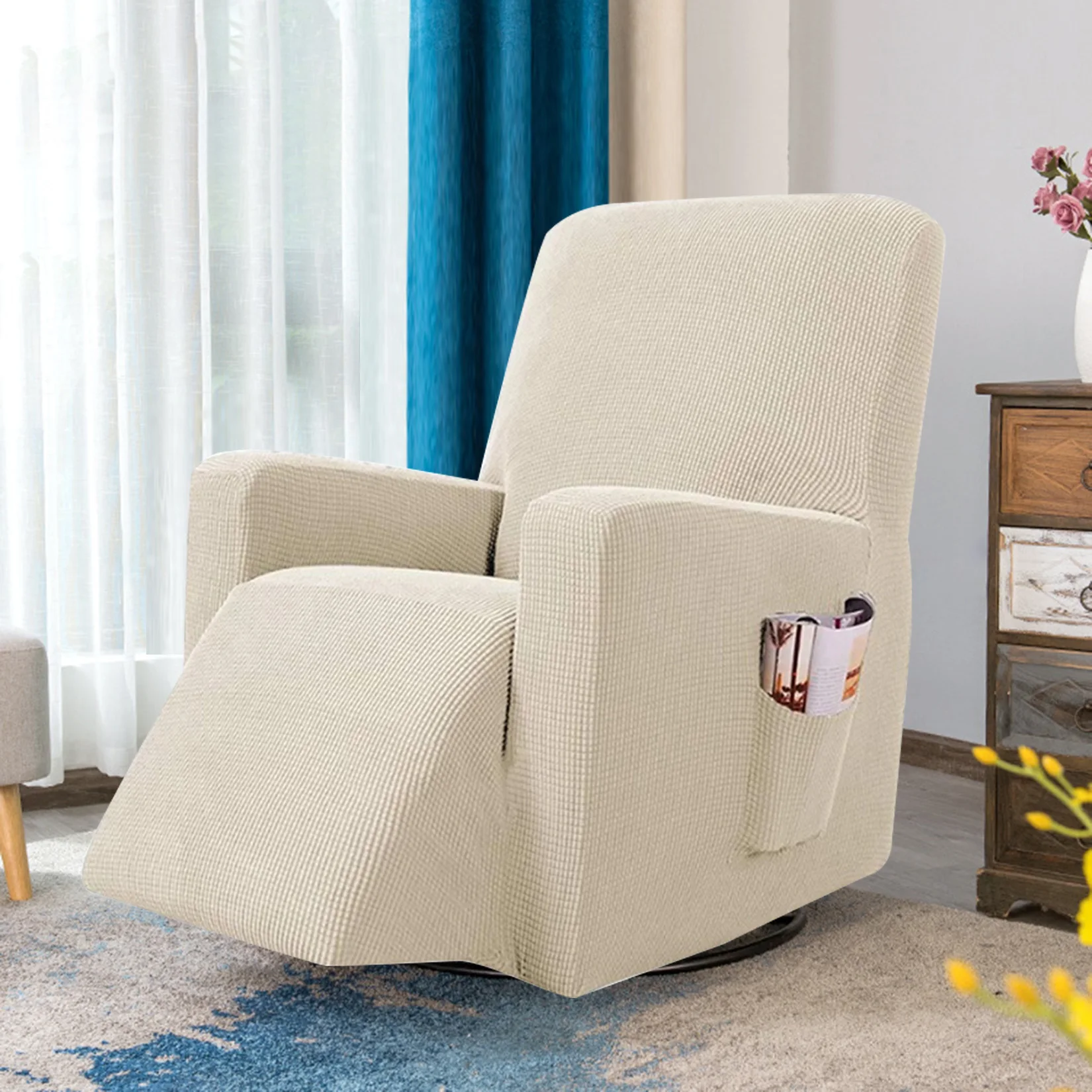 

Elastic Recliner Chair Cover All-inclusive Massage Sofa Couch Cover for Living Room Armchair Slipcover Washable Protector