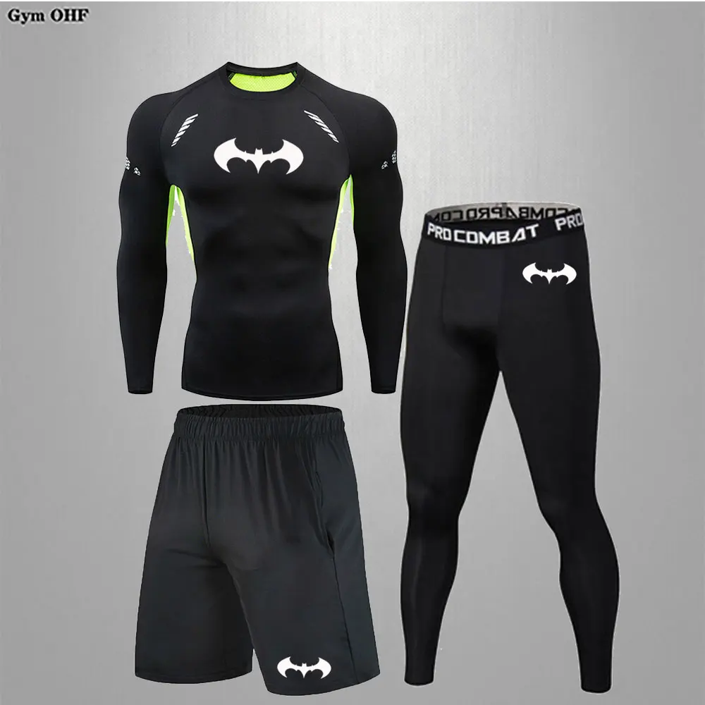 

MMA Fightwear Jerseys Tights Pants Running T Shirt Boxing Sets Gym Training Muay Thai Shorts Men Sport Suits Rashguard Jiu Jit