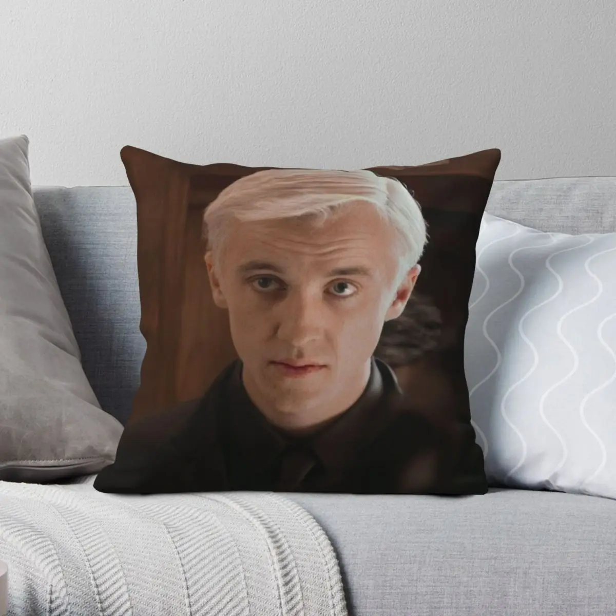 Draco Lucius Malfoy чехол для подушки из полиэстера и льна с бархатным узором на молнии