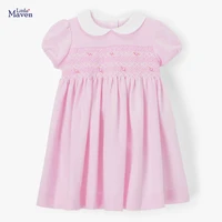 little maven dress for new year 2022 summer vestidos for girls children%e2%80%99s clothes cotton solid color pretty and elegant dress