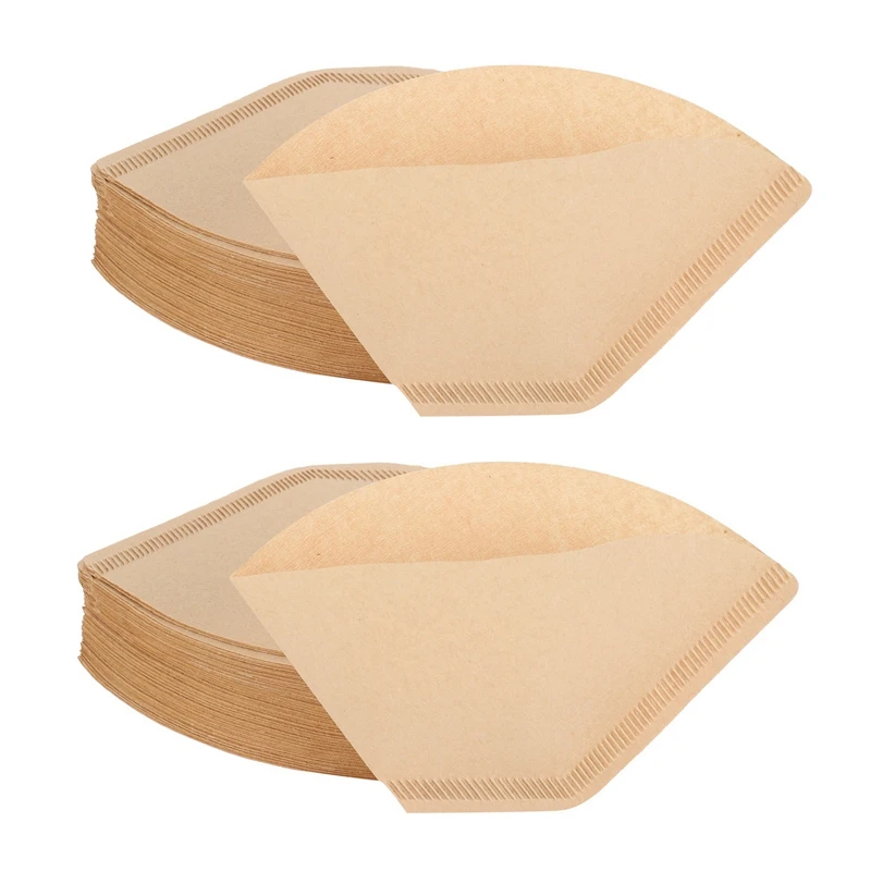 

200Pcs Coffee Filters Disposable Cone Paper Coffee Filter Natural Unbleached Filter 4-6 Cup For Pour Over Coffee Makers