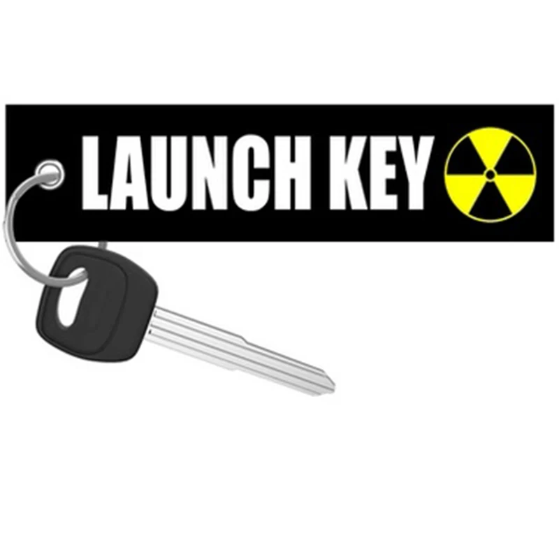 

Novelty Keychain LAUCH KEY Keychains for Motorcycles and Cars Key Tag New Embroidery Key Fobs