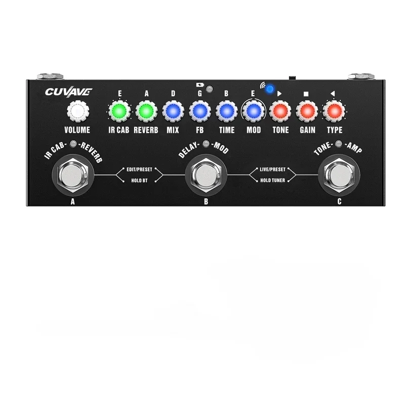 Перезаряжаемая педаль мультиэффектов с задержкой хору эффект реверберации для