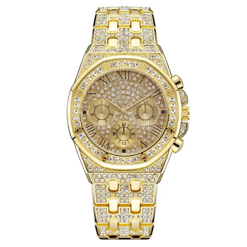 

Iced Out Bling Women Men Watches With Bracelet Ladies Luxury Rhinestone Quartz Watch Women's Crystal Watches Relogio Feminino