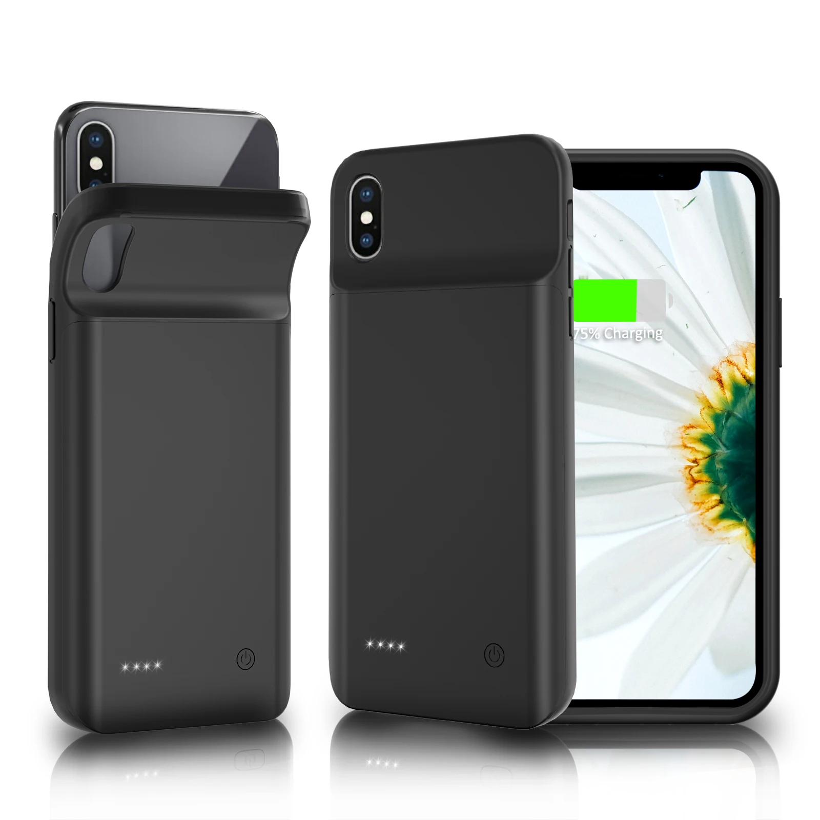 6000mAh For iPhone X XS Xs Max Battery Charger Case Charging Case Portable Mobile Phone Housing Power Bank Backup Fast Charger