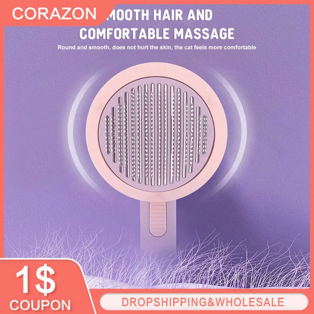 

Pet Grooming Brush Skin-friendly Massage Needles 101g Floating Hair Pet Combs Pet Supplies Pet Hair Removal Comb Professional