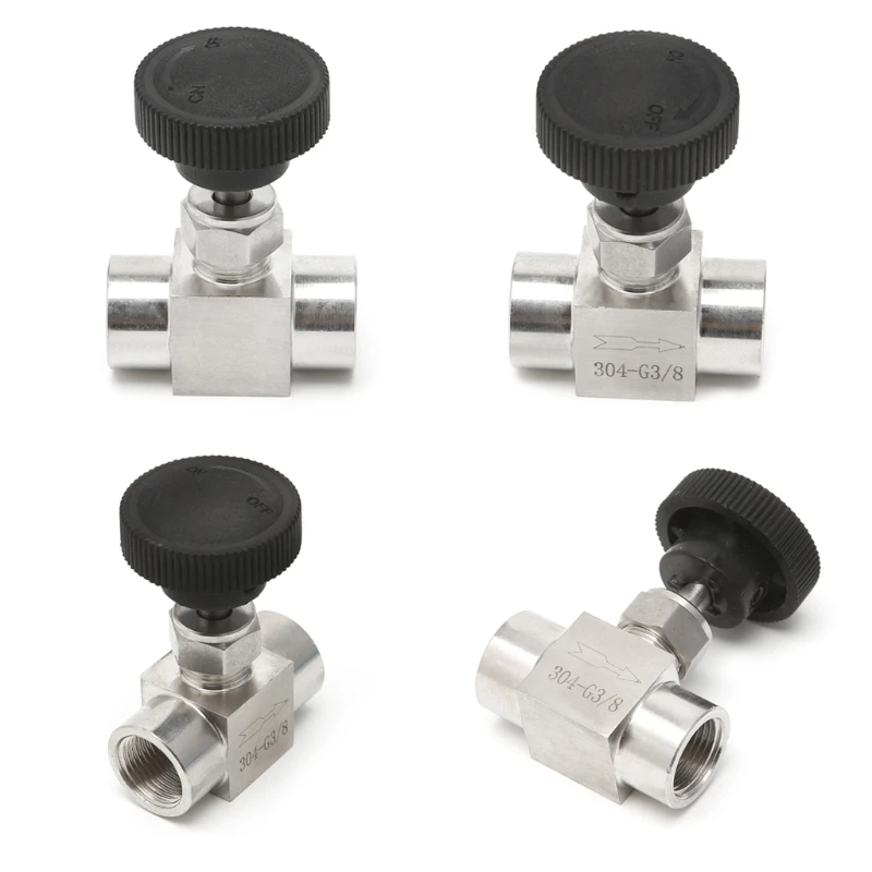 1/4" Needle Valve Female Thread 304 Stainless Steel Flow Control Shut Off 915 PSI