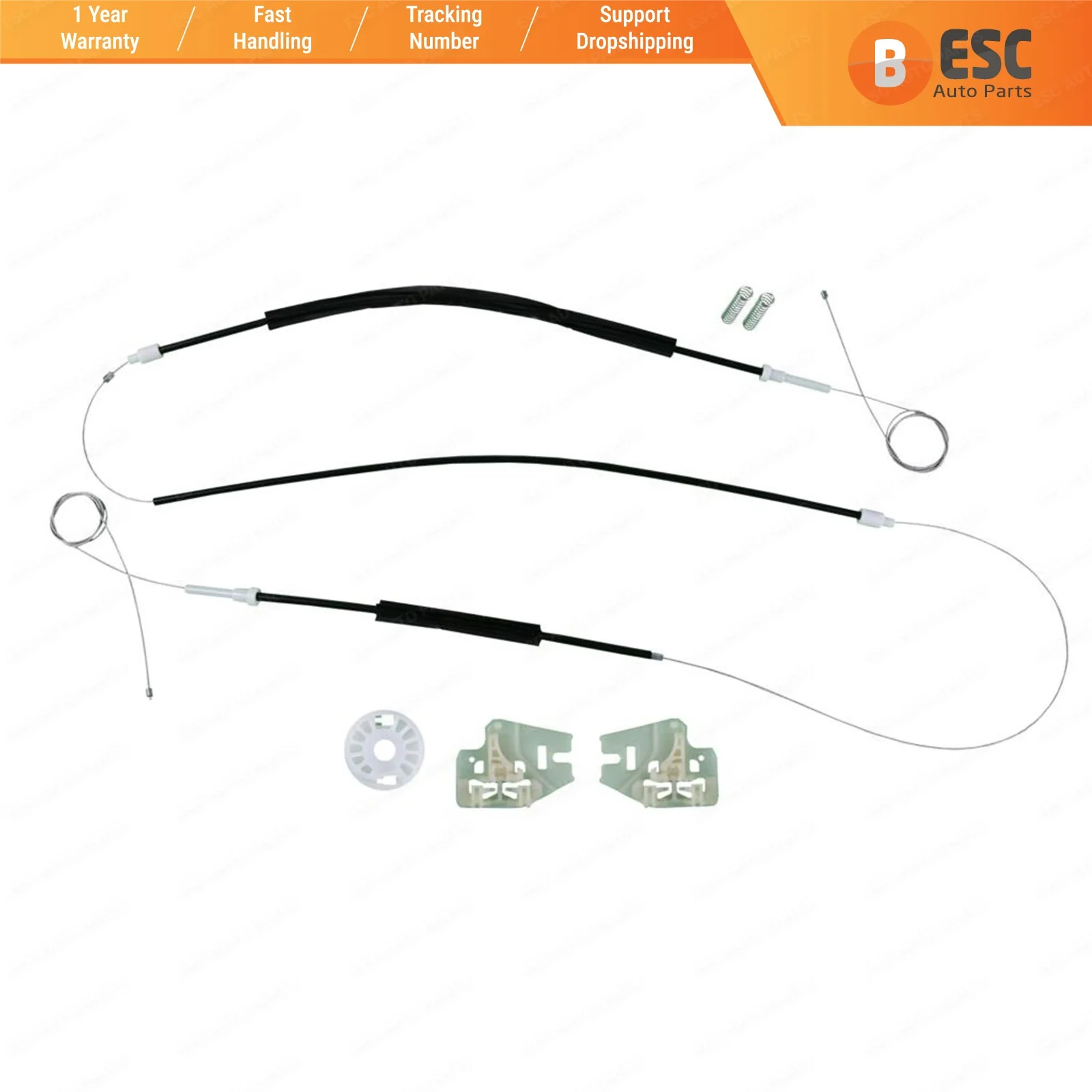 

Автозапчасти ESC EWR492, электрический стеклоподъемник, комплект для ремонта передней правой двери для BMW E46 4/5, двери 2001-2005