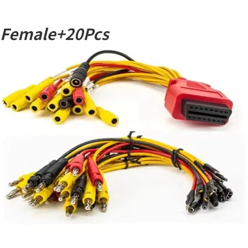 

НОВАЯ универсальная перемычка OBD OBD2, автомобильный разъем, 16-контактный разъем «папа-мама», инструмент для диагностики неисправностей, щетка, перемычка ЭБУ, диагностический инструмент, кабель