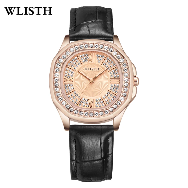 

WLISTH S519 Women's Quartz Watch Hardlex Rectangle Retro Fashion Trend Alloy Case PU Strap Needle Buckle Spiral Crown Jewelry
